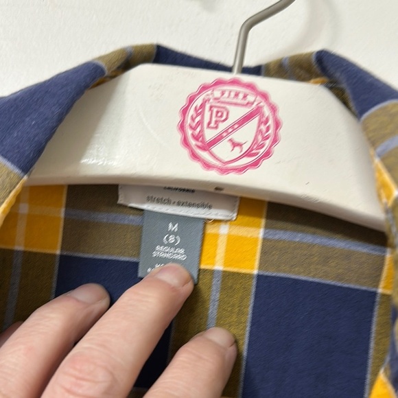 Old navy boys  Blue and Yellow Plaid Shirt - Picture 2 of 2